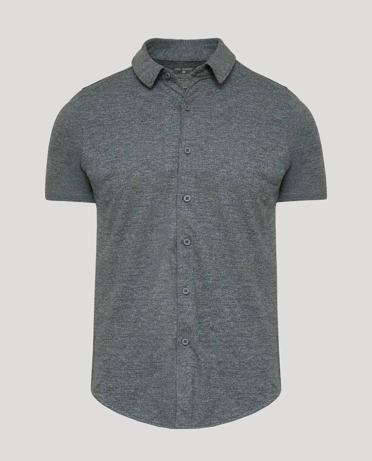 Charcoal Heather Gray Short Sleeve Comfort Knit Shirt