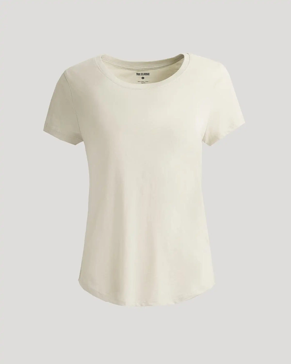 Womens Oatmeal Slub Scoop Neck Tee