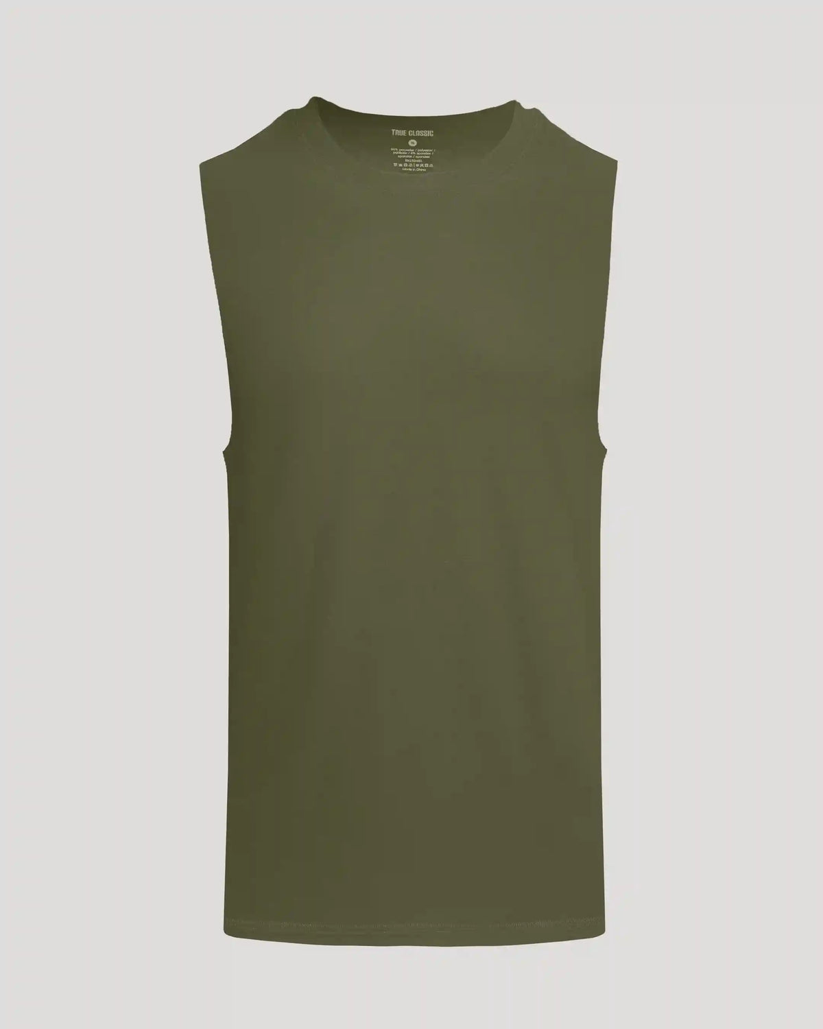 Military Green Sleeveless Active Muscle Tee
