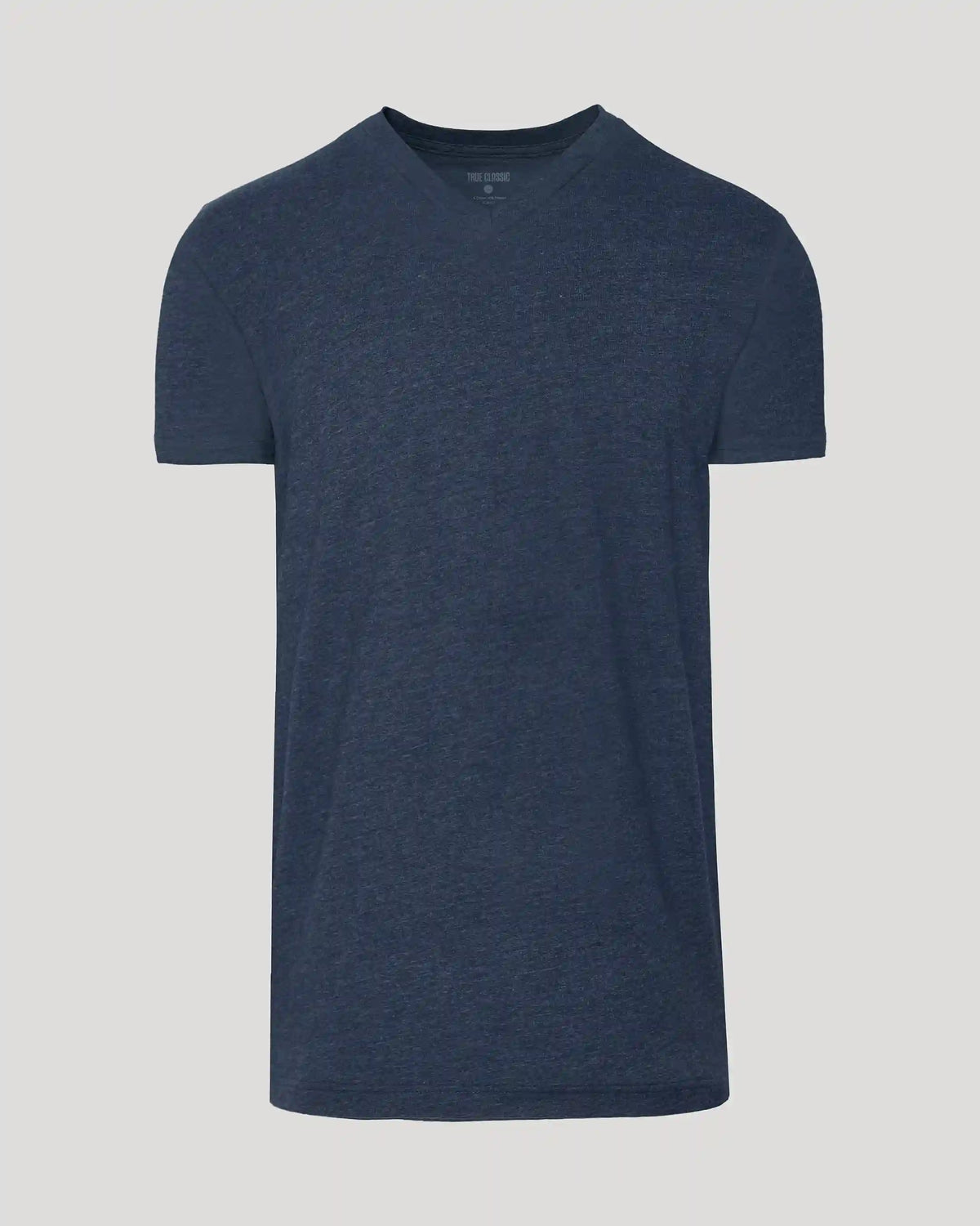Heather Navy Tall Short Sleeve Classic V-Neck