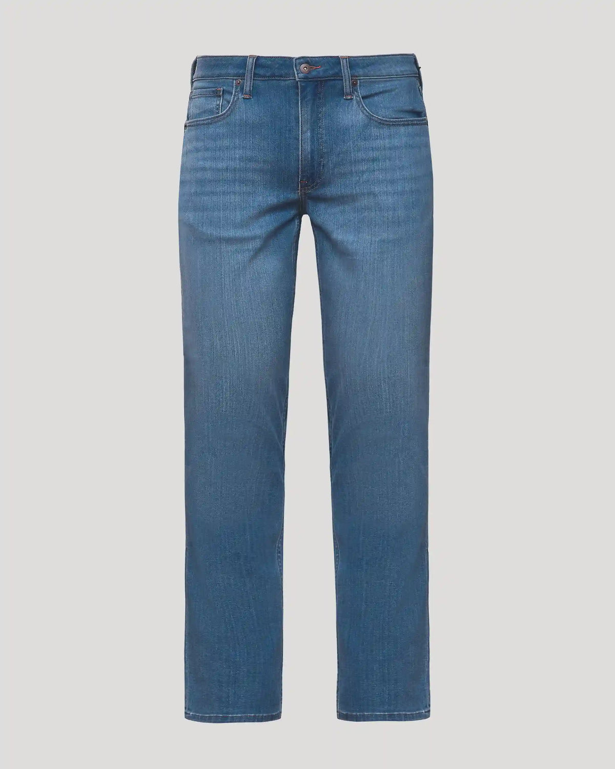 Medium Indigo Wash Straight Comfort Stretch Jeans