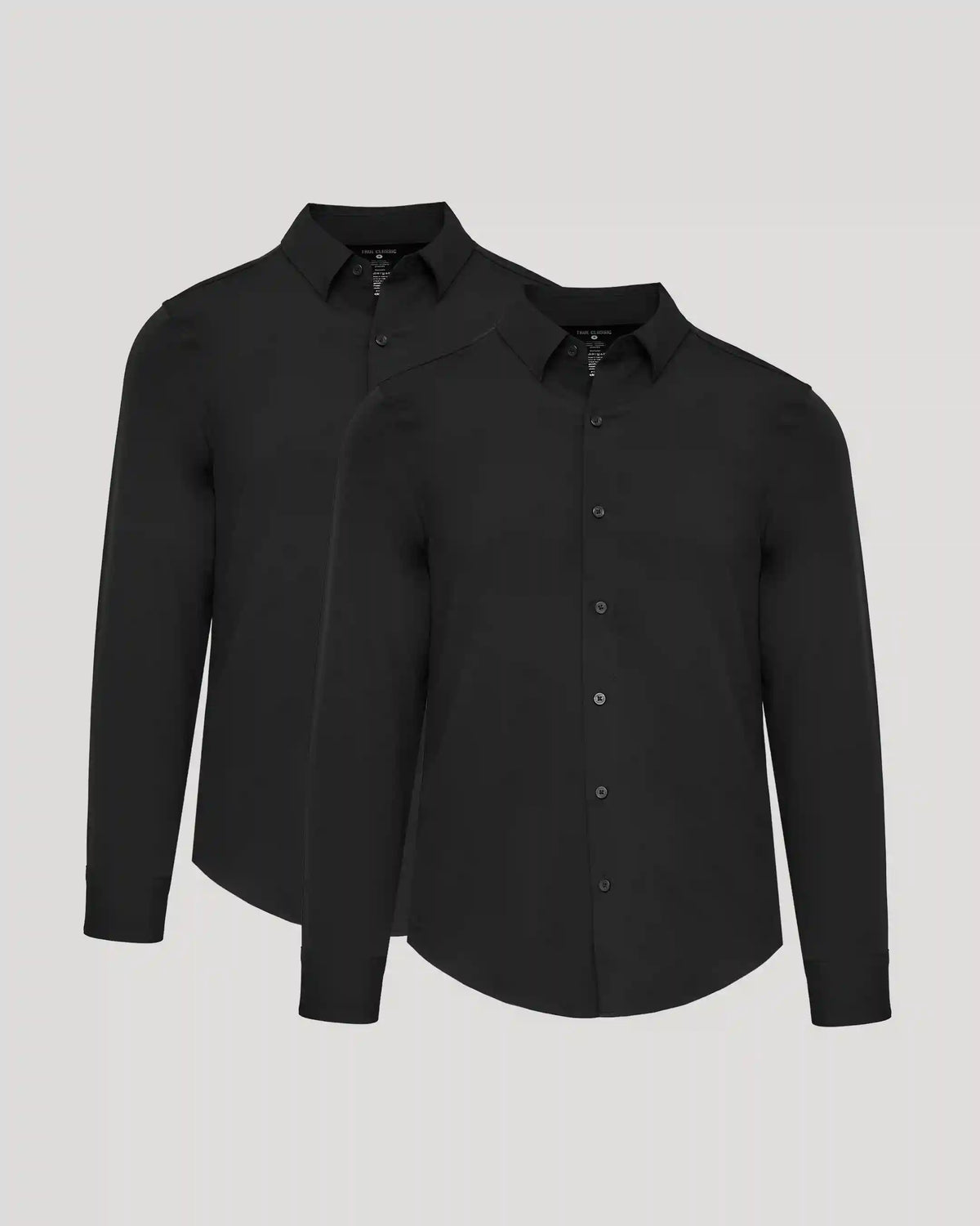 All Black Long Sleeve Performance Dress Shirt 2-Pack