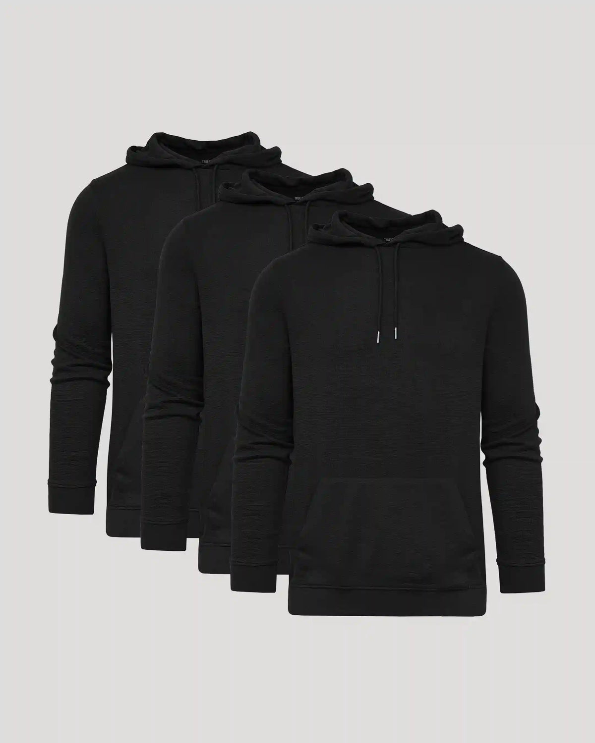 All Black Classic Waffle Hoodie 3-Pack