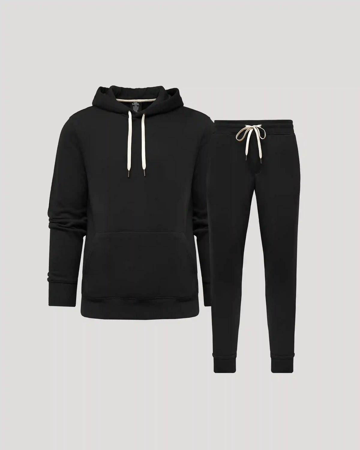 Black Pullover Fleece Hoodie & Jogger 2-Pack