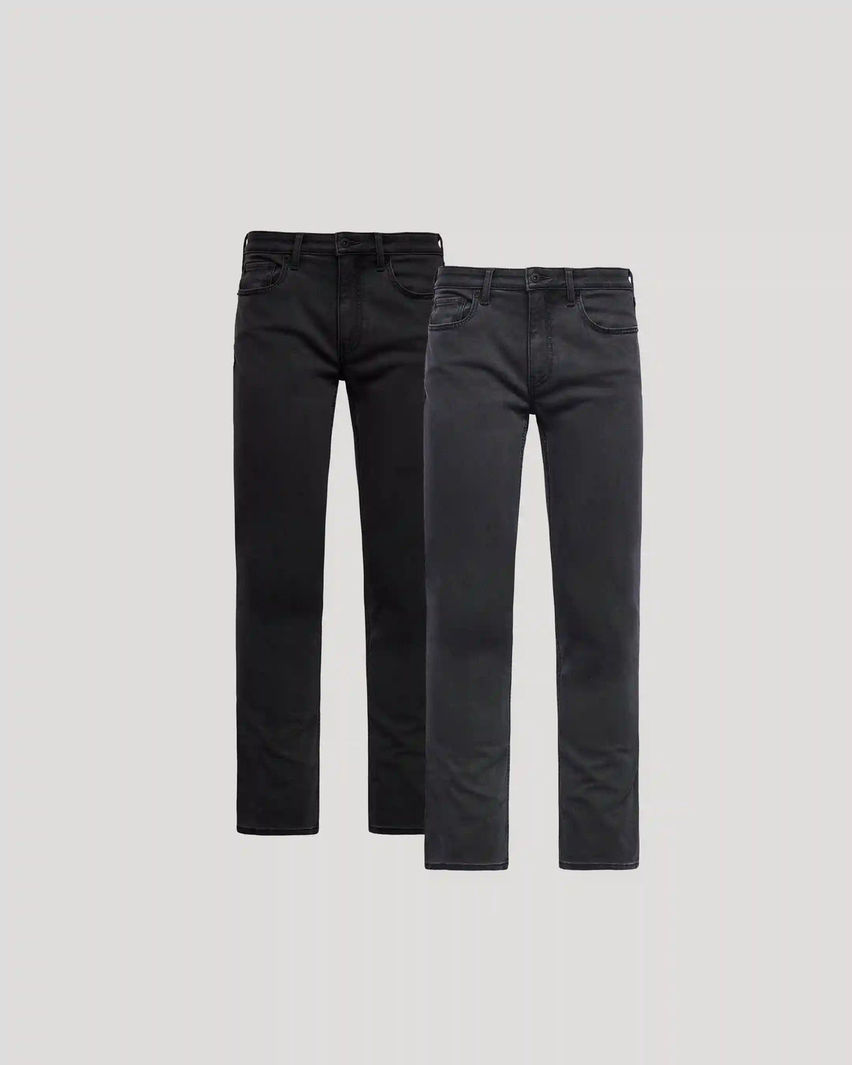 Black & Gray Wash Straight Comfort Stretch Jeans 2-Pack